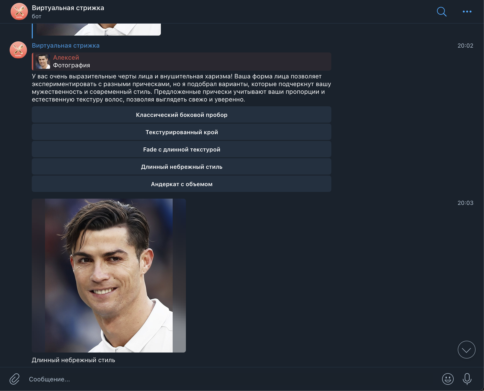 Скриншот проекта
